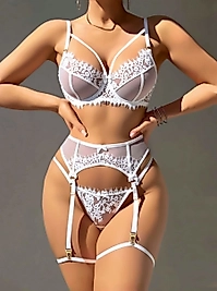 Kadın Beyaz Jartiyer Takım 2258